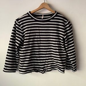 Free People Striped crop sweater